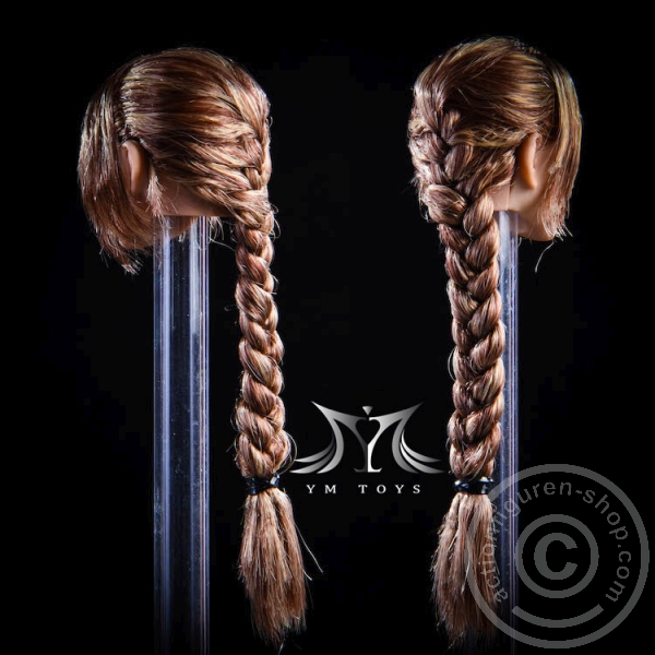 Kopf - braune Haare - Zopf