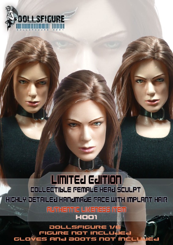 Kopf I mit echt-Haaren, braun