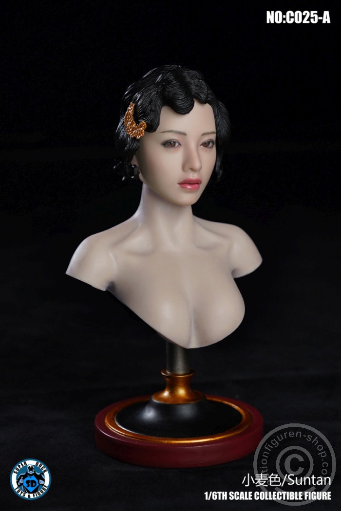 SDC025A-04 Female Bust Stand - Suntan