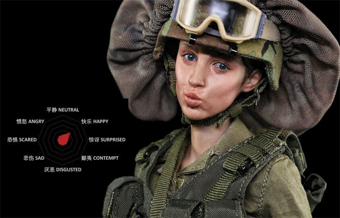 Kopf - weiblich - weiß - fröhlich