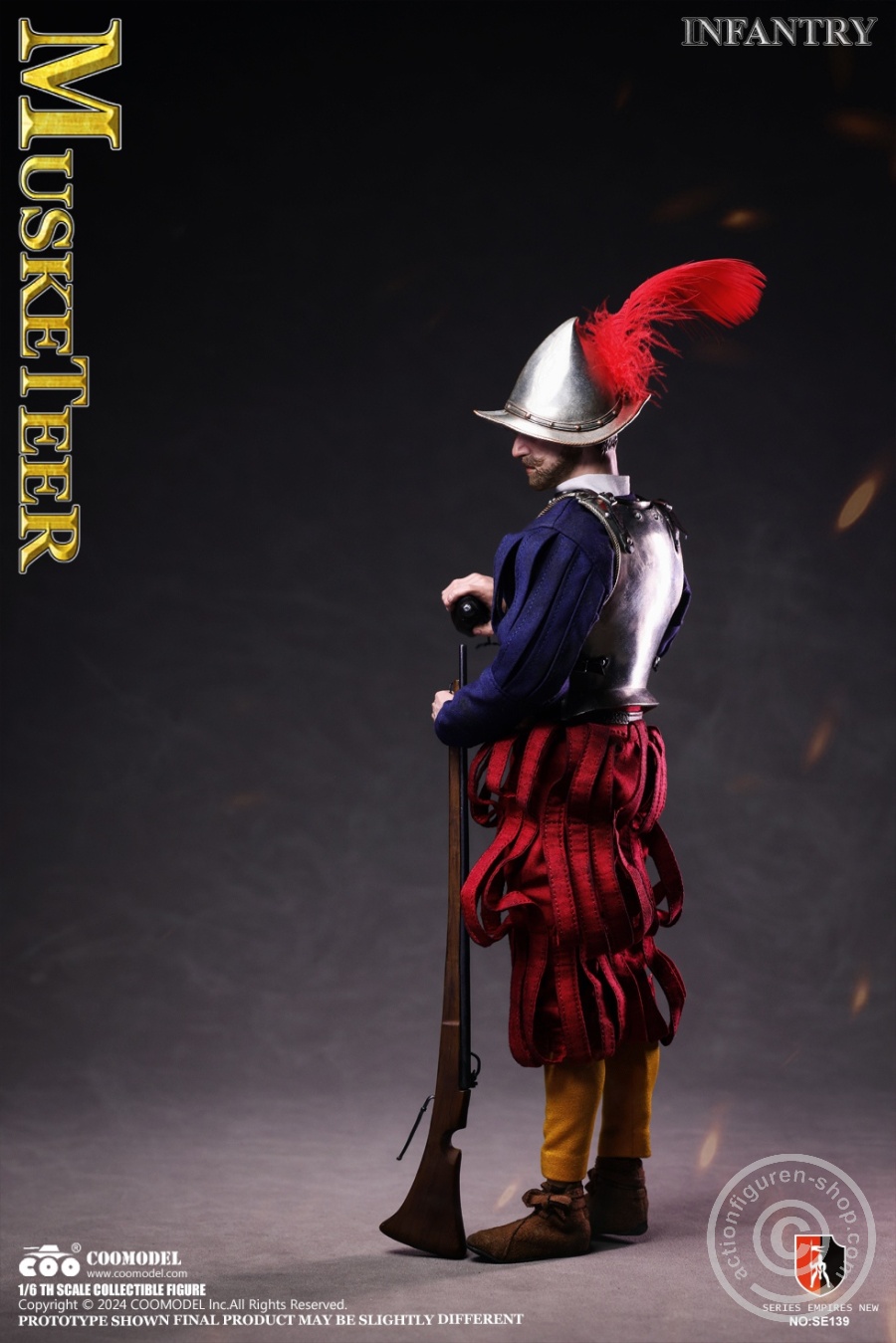 Spanish Conquiastador - Musketeer - (Nickel Silver Edition) - Series Of Empires - in 1/6 scale Spanish Conquiastador - Musketeer - (Nickel Silver Edition) - Series Of Empires - in 1/6 scale