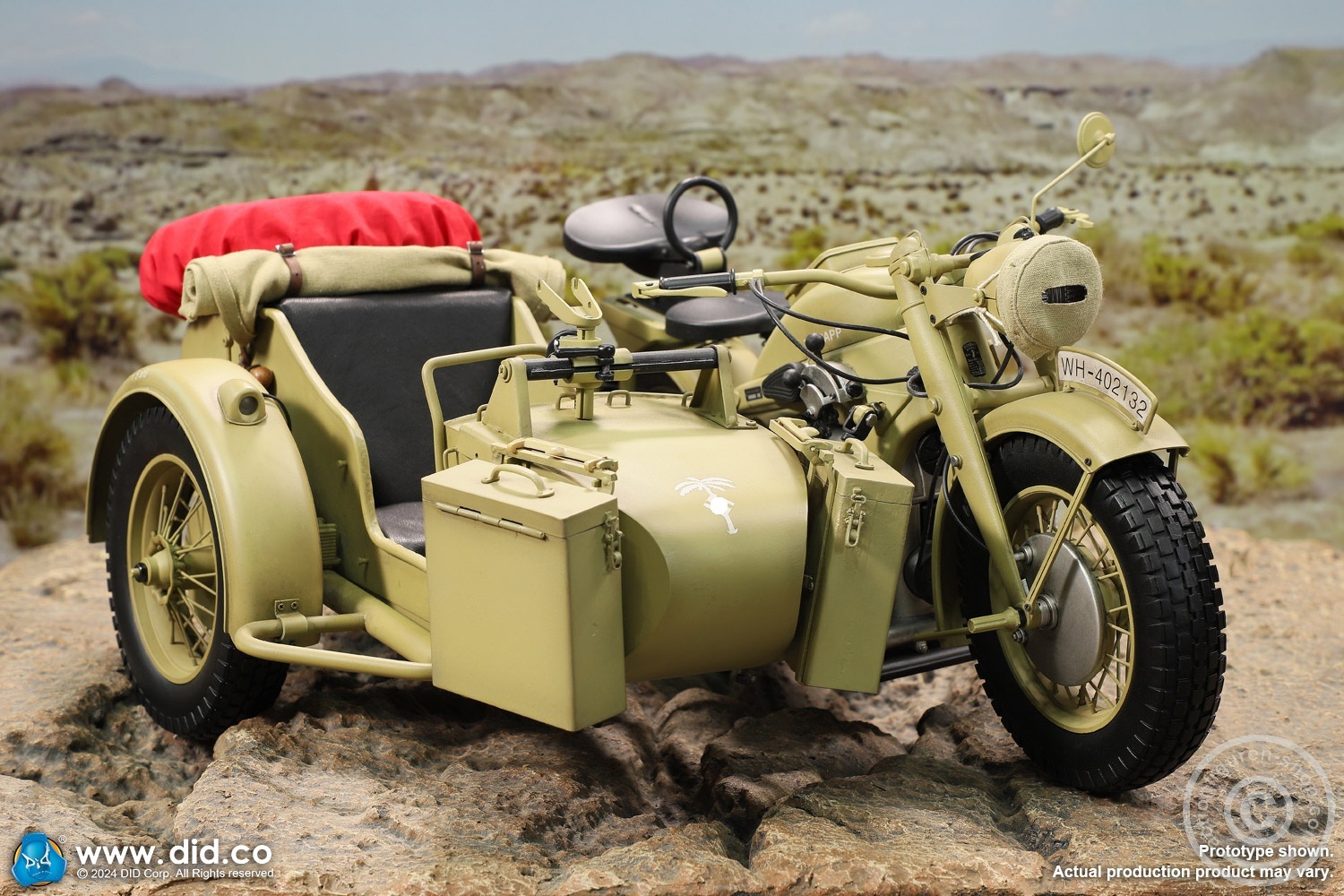 German Zündapp KS 750 Motorcycle with sidecar (Sand) - in 1/6 scale
