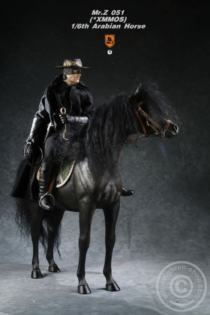 MRZ051-01-09UVzagea1qQRS4 Arabian Horse w/ full European Harness - black