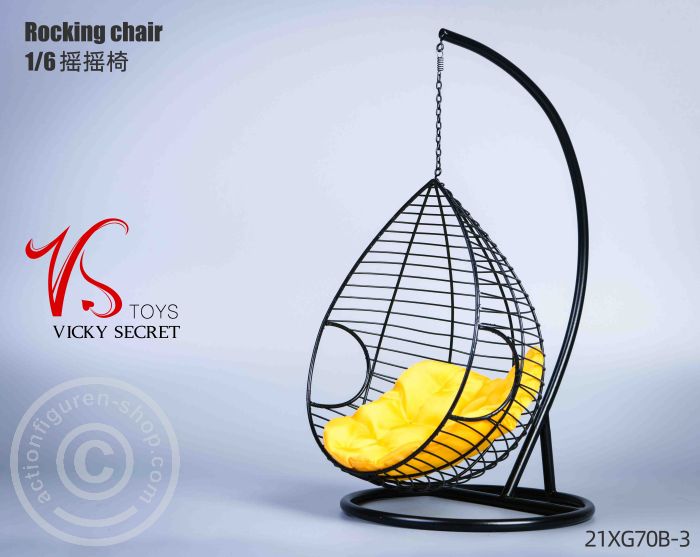 Rocking - Hanging Chair with Pillow - yellow