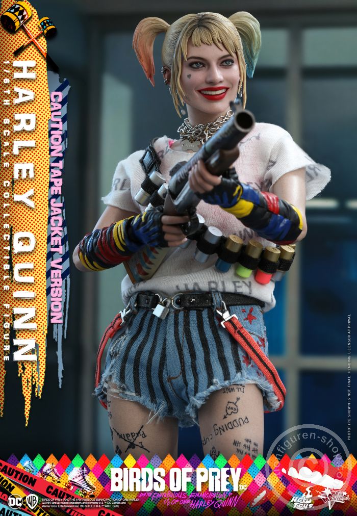 604750-06o9D7naXacL83R Birds of Prey - Harley Quinn (Caution Tape Jacket Version) - MMS566