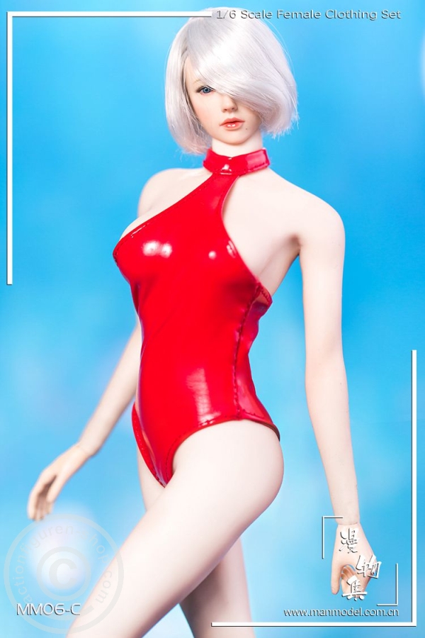 Female One Piece Swimsuit Set - rot