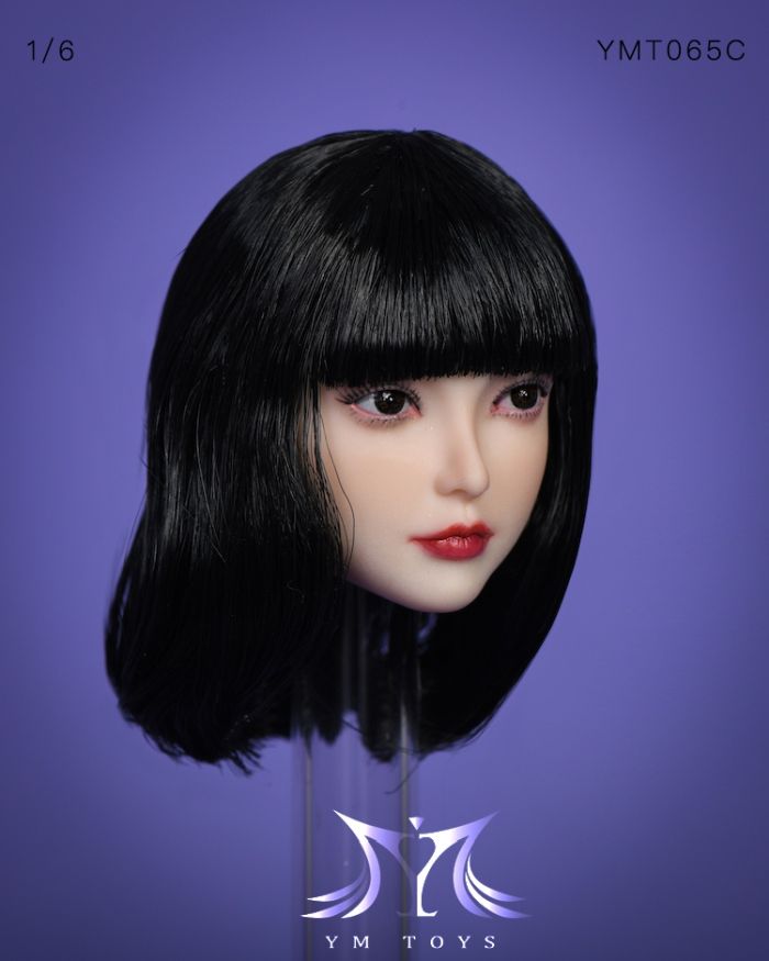 Head - mid-long black Hair