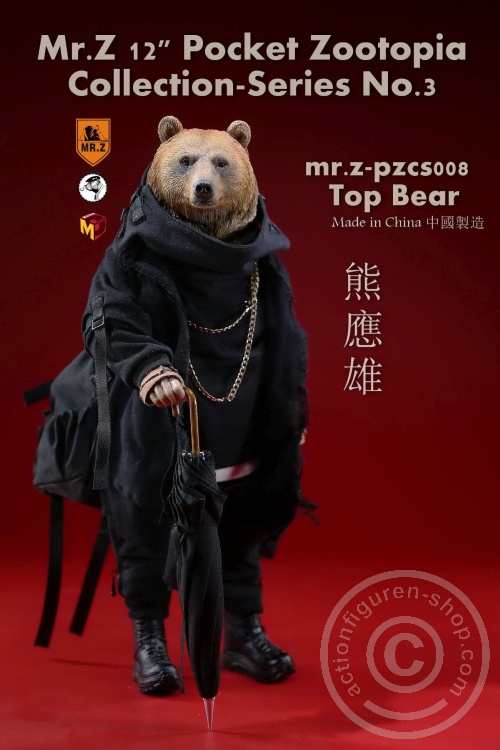 MRZpccs08-04 Top Bear - 12" Pocket Zootopia Collection-Series No.3