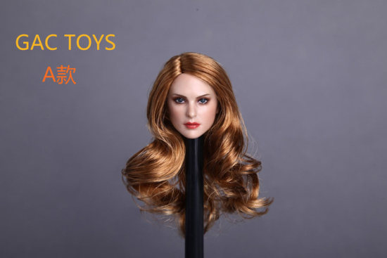 Female Head - gold-brown long Hair