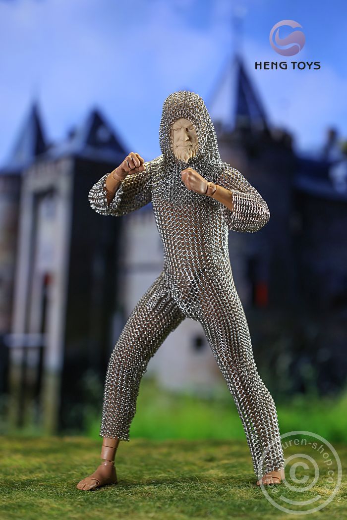 HTM001-03NOSuQvW0dw2P9 Chainmail (Long-sleeve Shirt w/ Hood) - Stainless Steel Armour - male