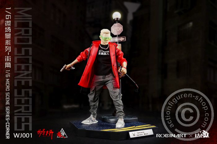 TB-WJ001-08 Street Corner Dio with Lamp & Signs