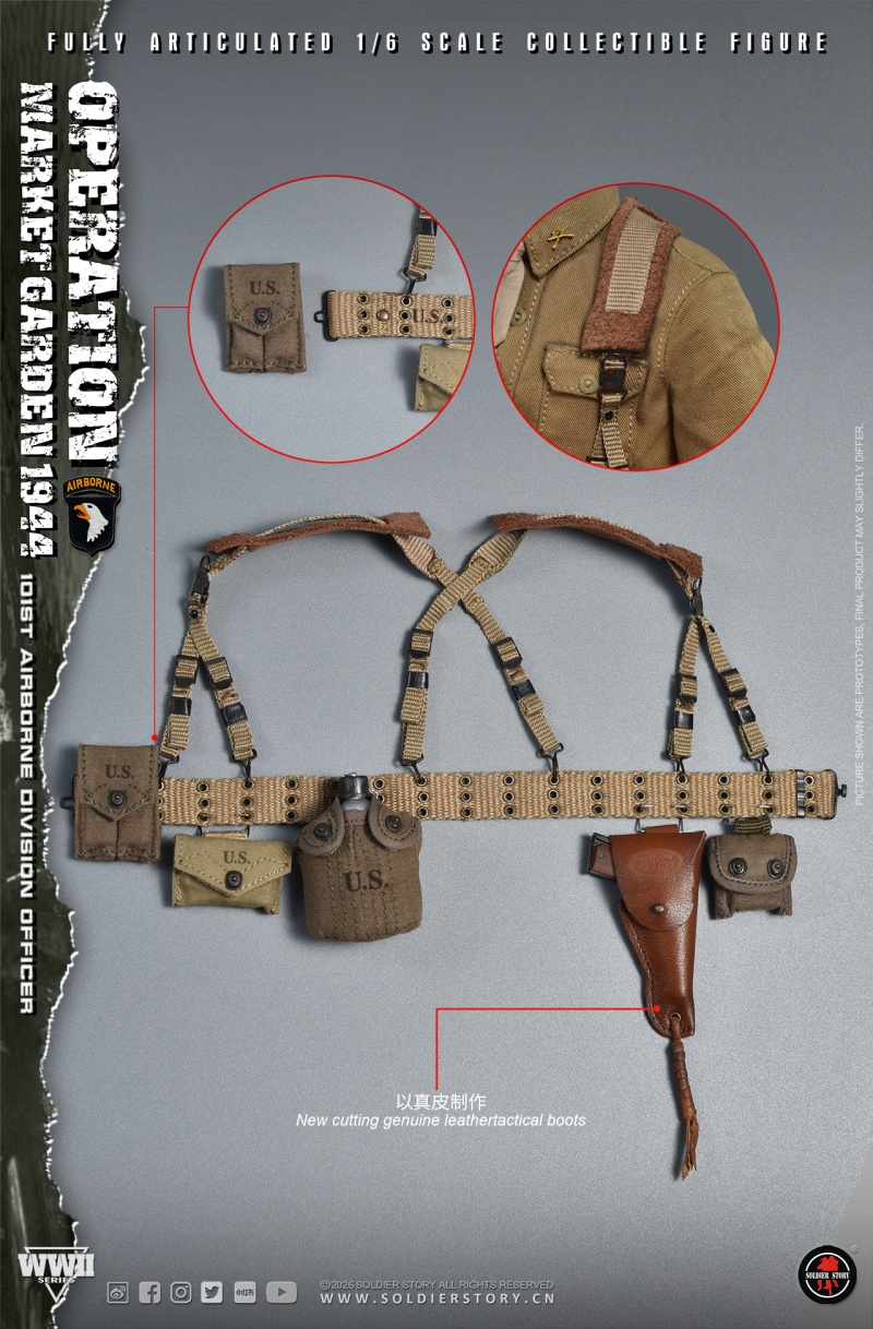 U.S. Army 101st Airborne Division Officer - WWII Operation Market Garden - in 1:6 scale