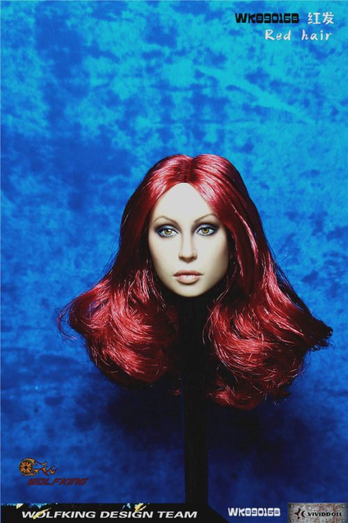 WK89016B-04 Kopf - long red Hair