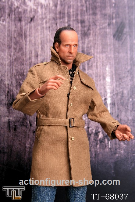 ttl68037-05z Men in Suit - Mafiosi im Trenchcoat - khaki