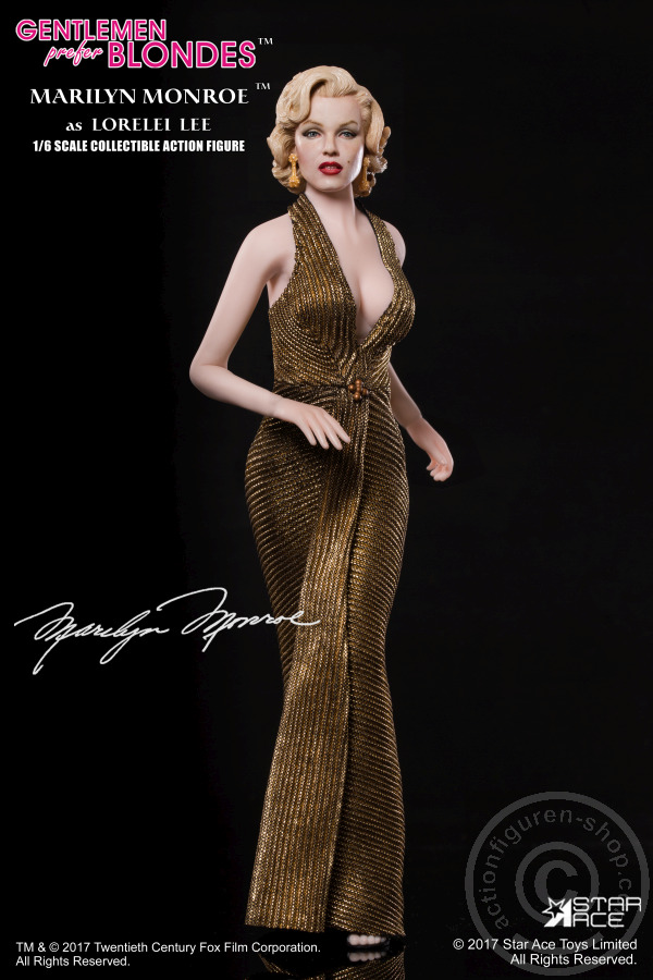 SA016-08 Marilyn Monroe - in Gold Dress