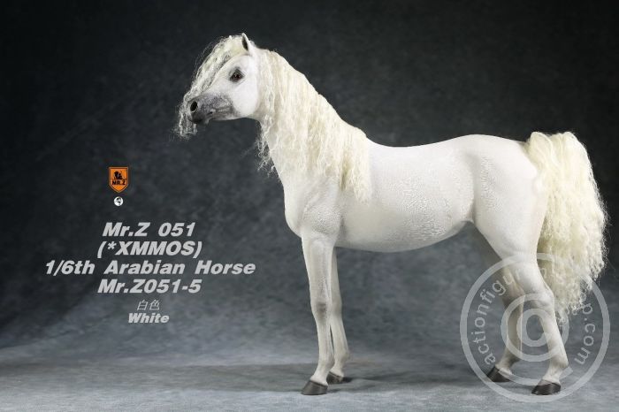 Arabian Horse w/ full European Harness - white