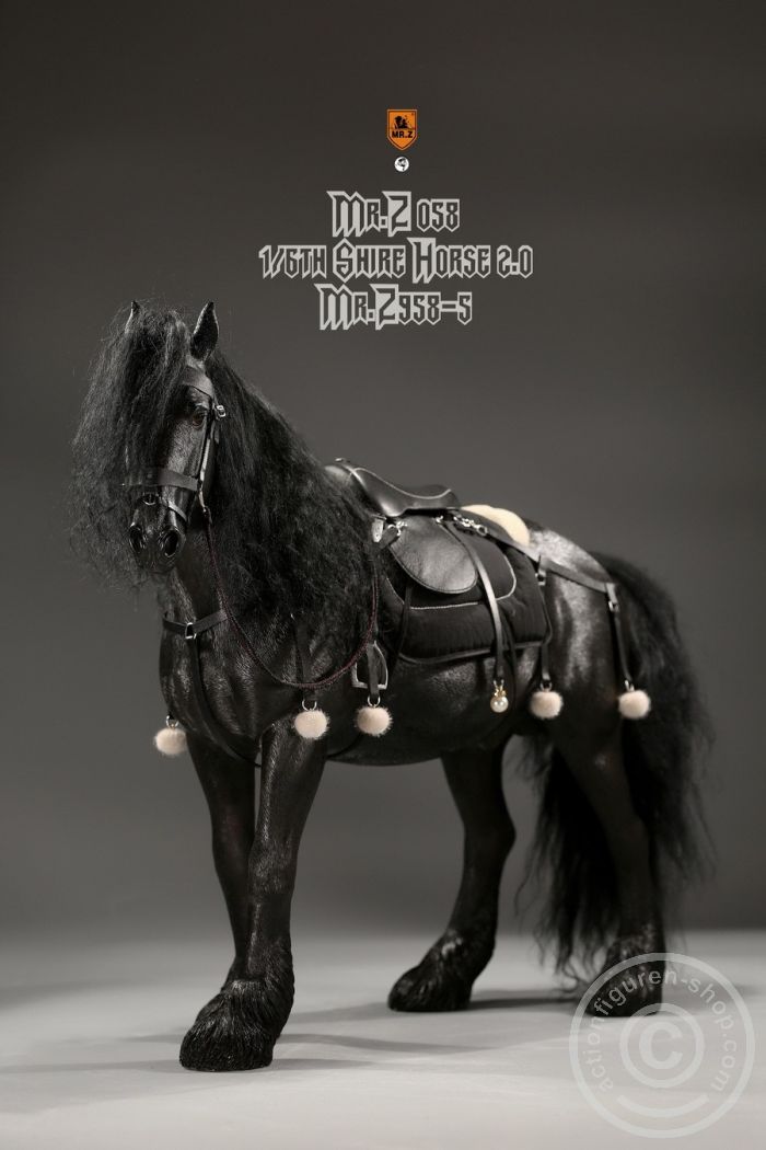 Shire Horse w/ Harness - black