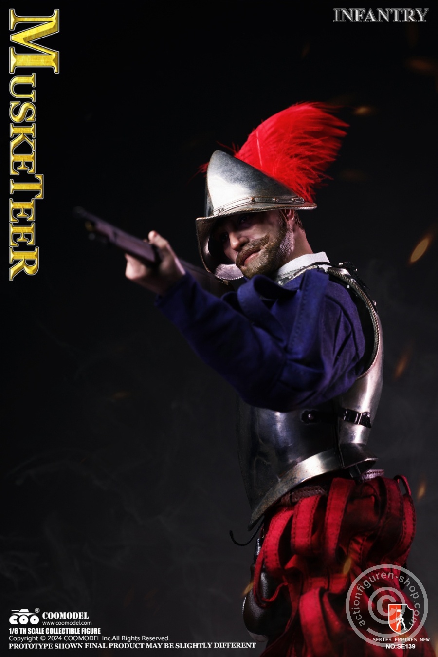 Spanish Conquiastador - Musketeer - (Nickel Silver Edition) - Series Of Empires - in 1/6 scale Spanish Conquiastador - Musketeer - (Nickel Silver Edition) - Series Of Empires - in 1/6 scale