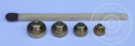 4 Gewichte für Handwaage - Messing