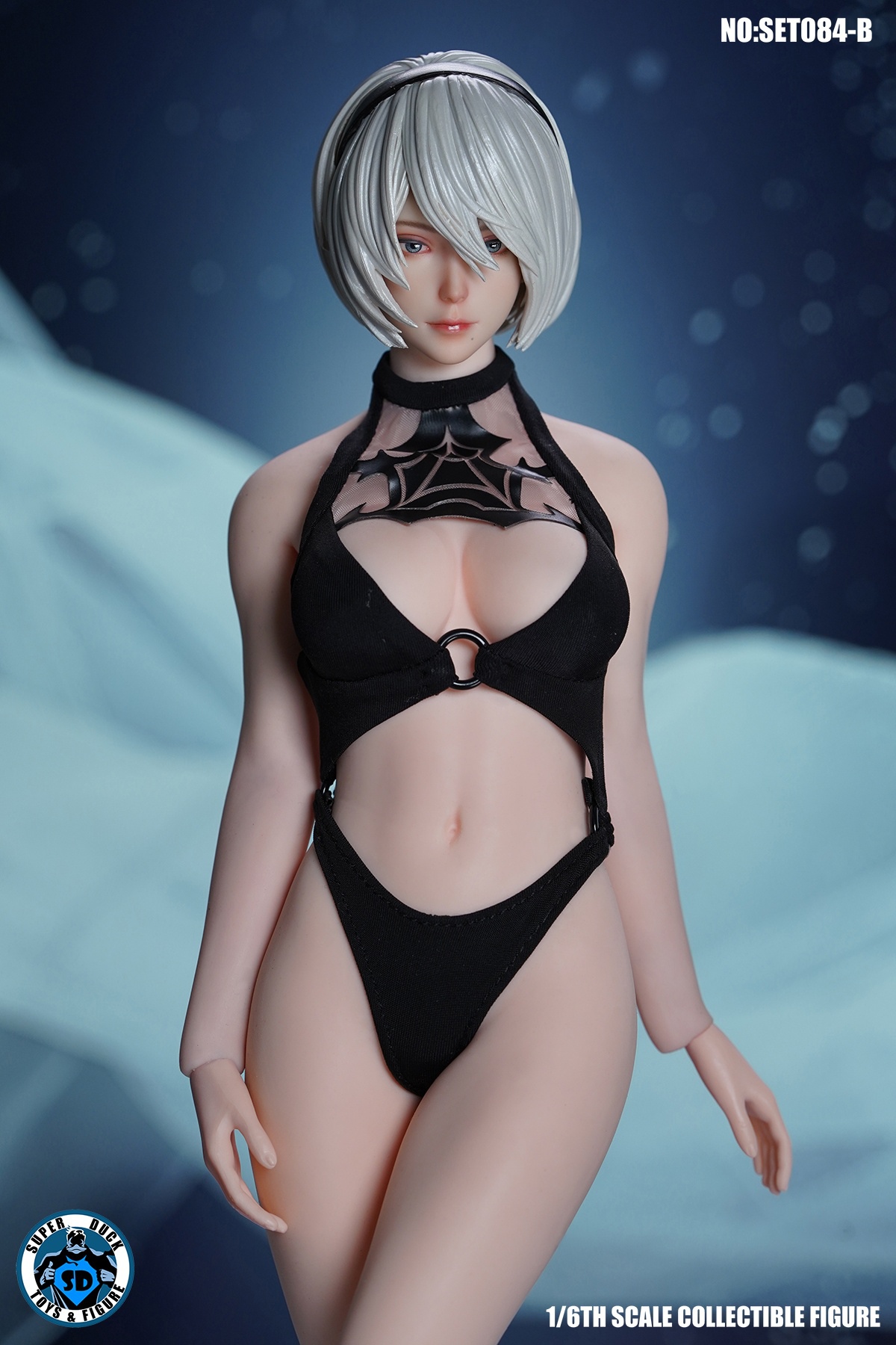 Sexy Robotic Android - Head & Outfit Set - Black