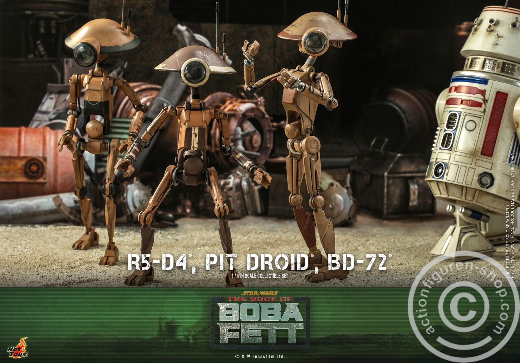 Star Wars: The Book of Boba Fett - R5-D4, Pit Droid, BD-72 Set