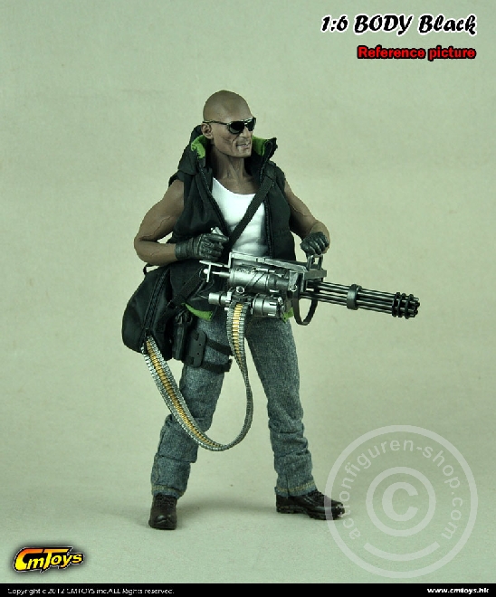 Muskel Body w/ Head - Black