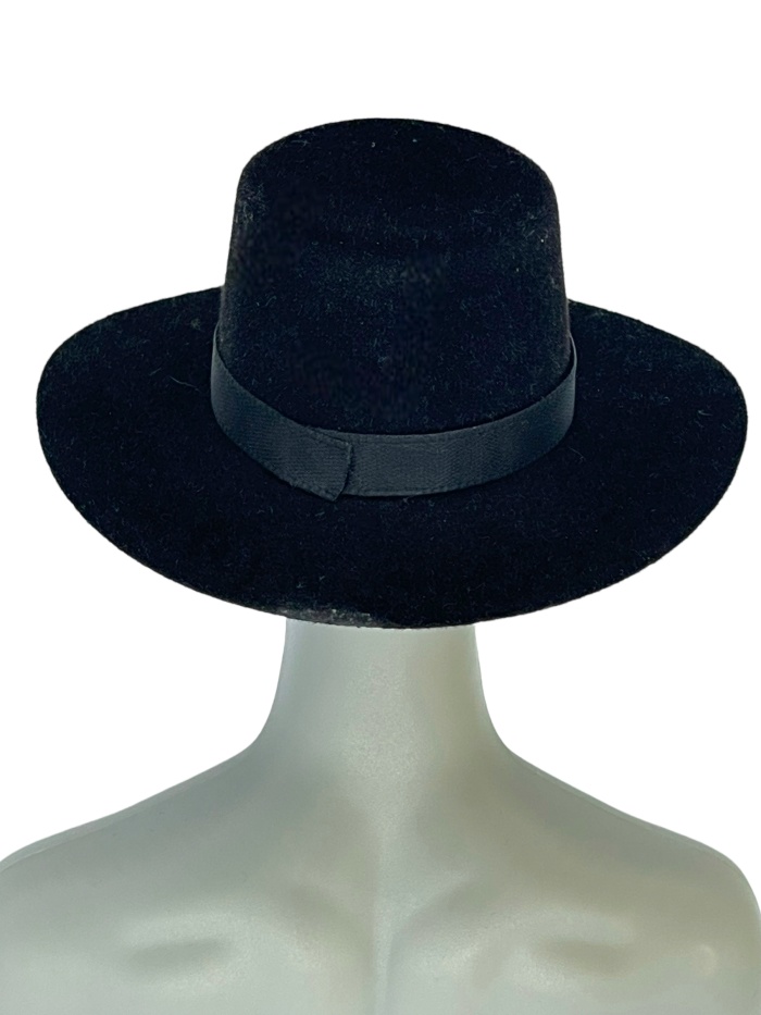 Hat - black - round w/ a small flaw