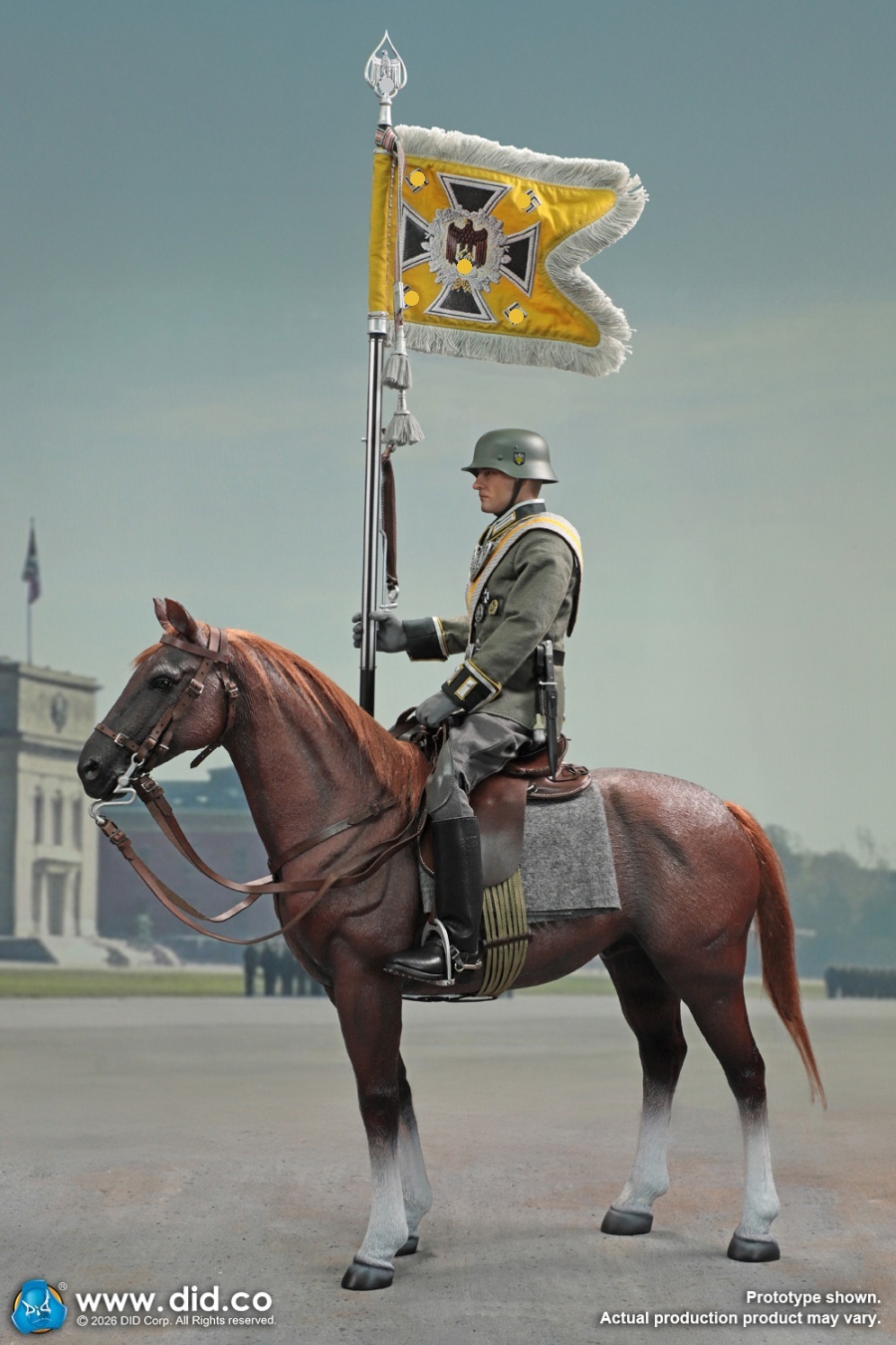 German WWII Brown War Horse (Standing) - in 1/6 scale