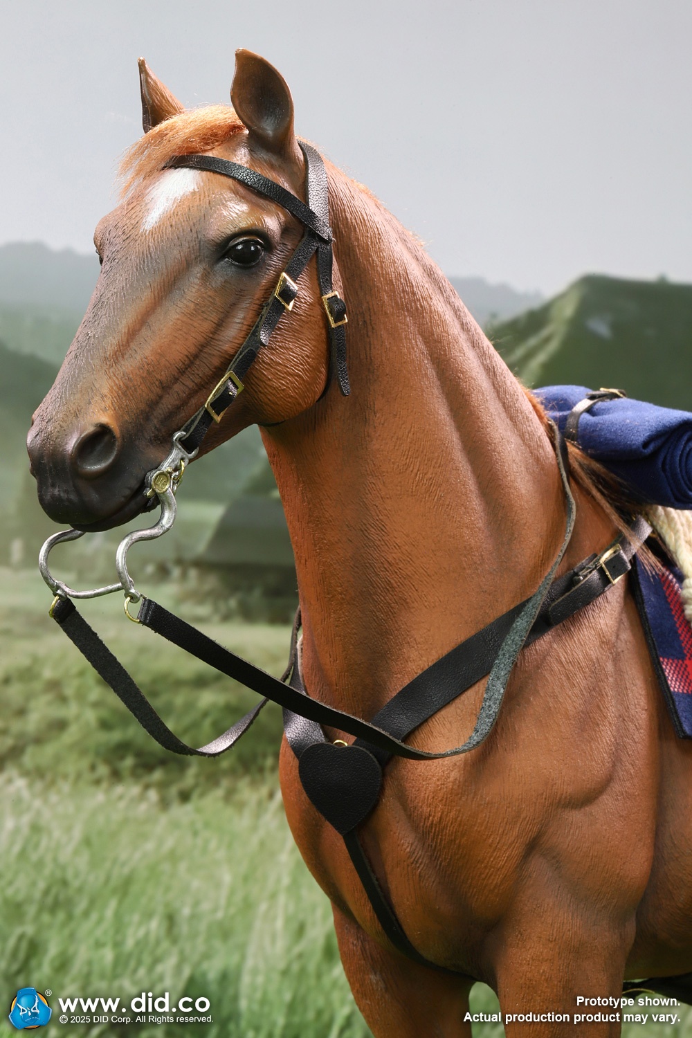 Brown-Red War Horse (Standing) US Army Cavalry - 1/6 scale