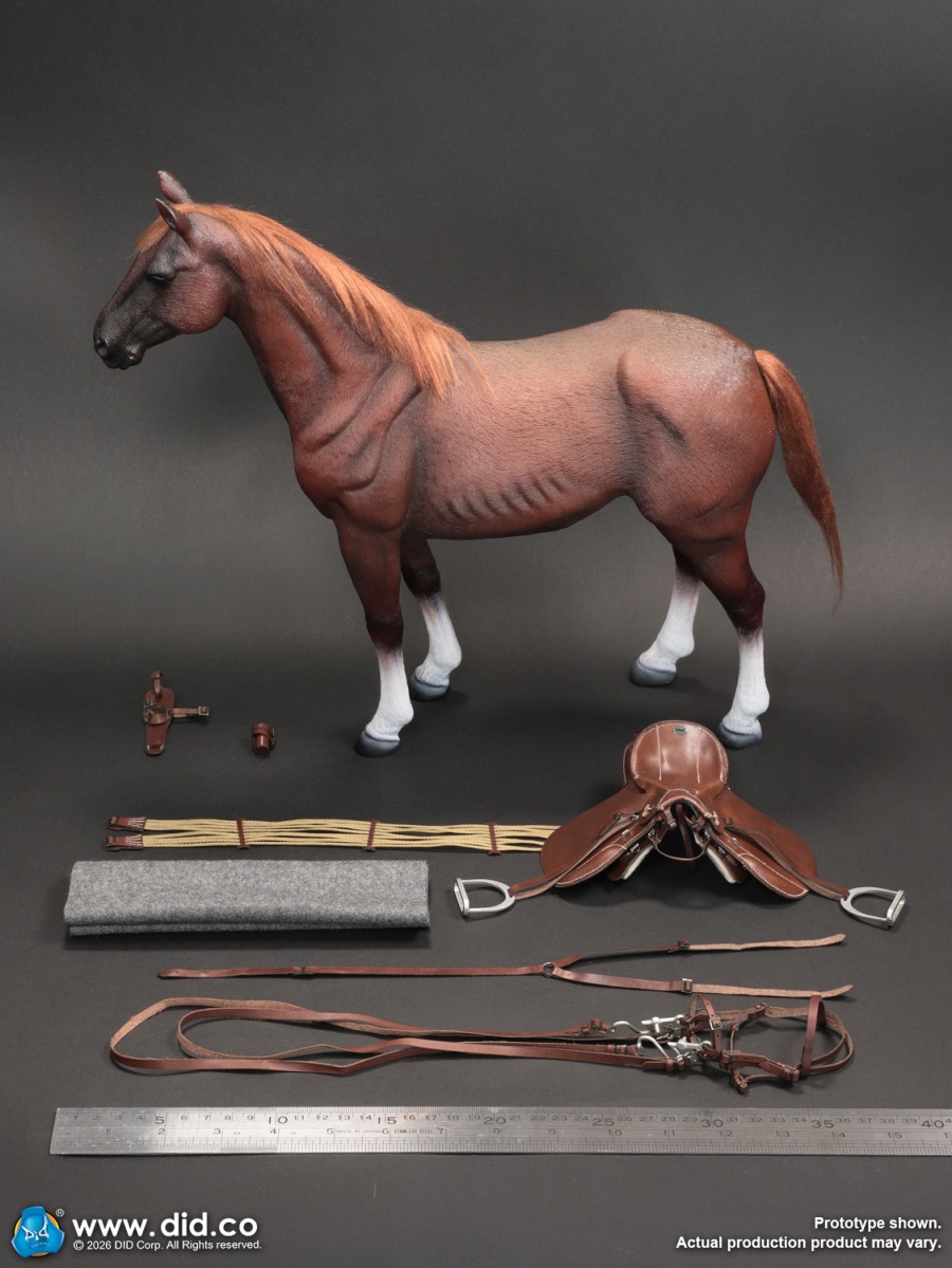 German WWII Brown War Horse (Standing) - in 1/6 scale
