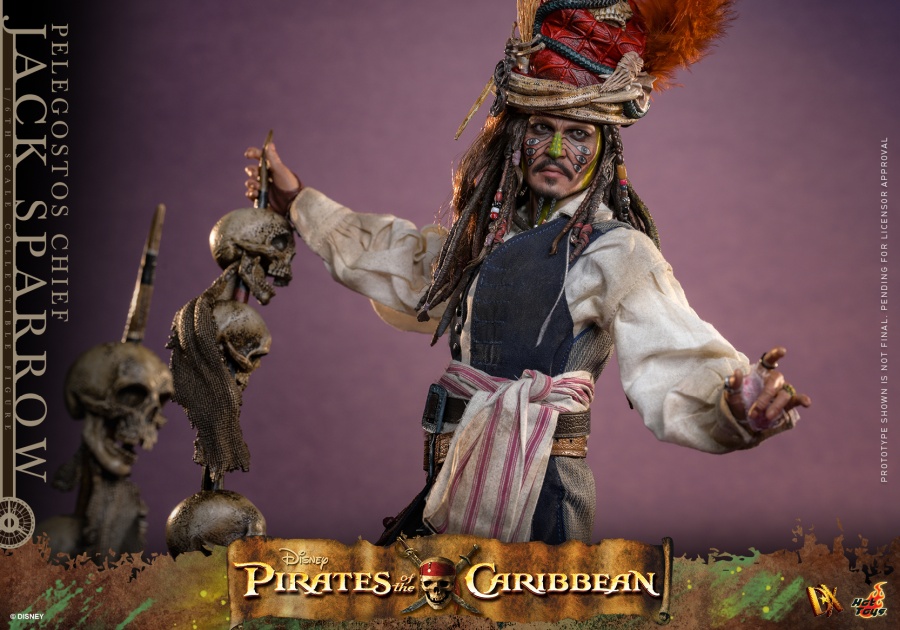 Pirates of the Caribbean: Dead Man's Chest - Pelegostos Chief Jack Sparrow - DX48 - in 1/6 scale