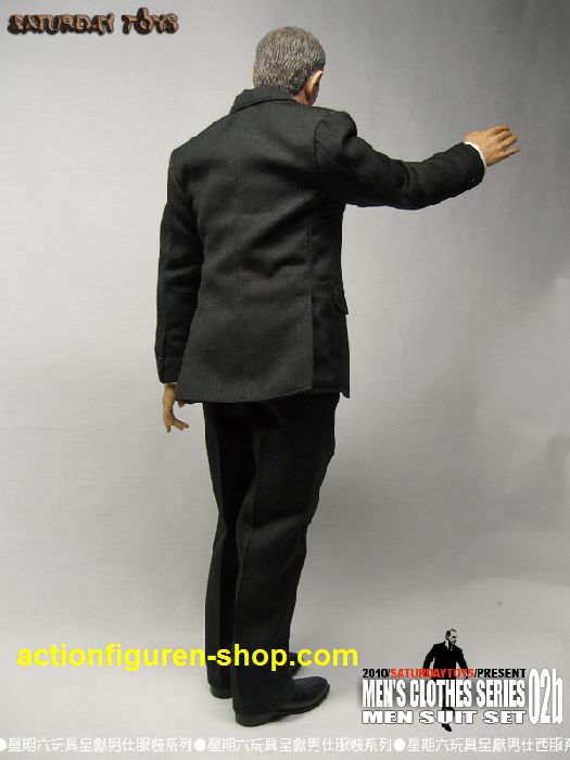 STMS02b-12 Men Suit Set 02 - black