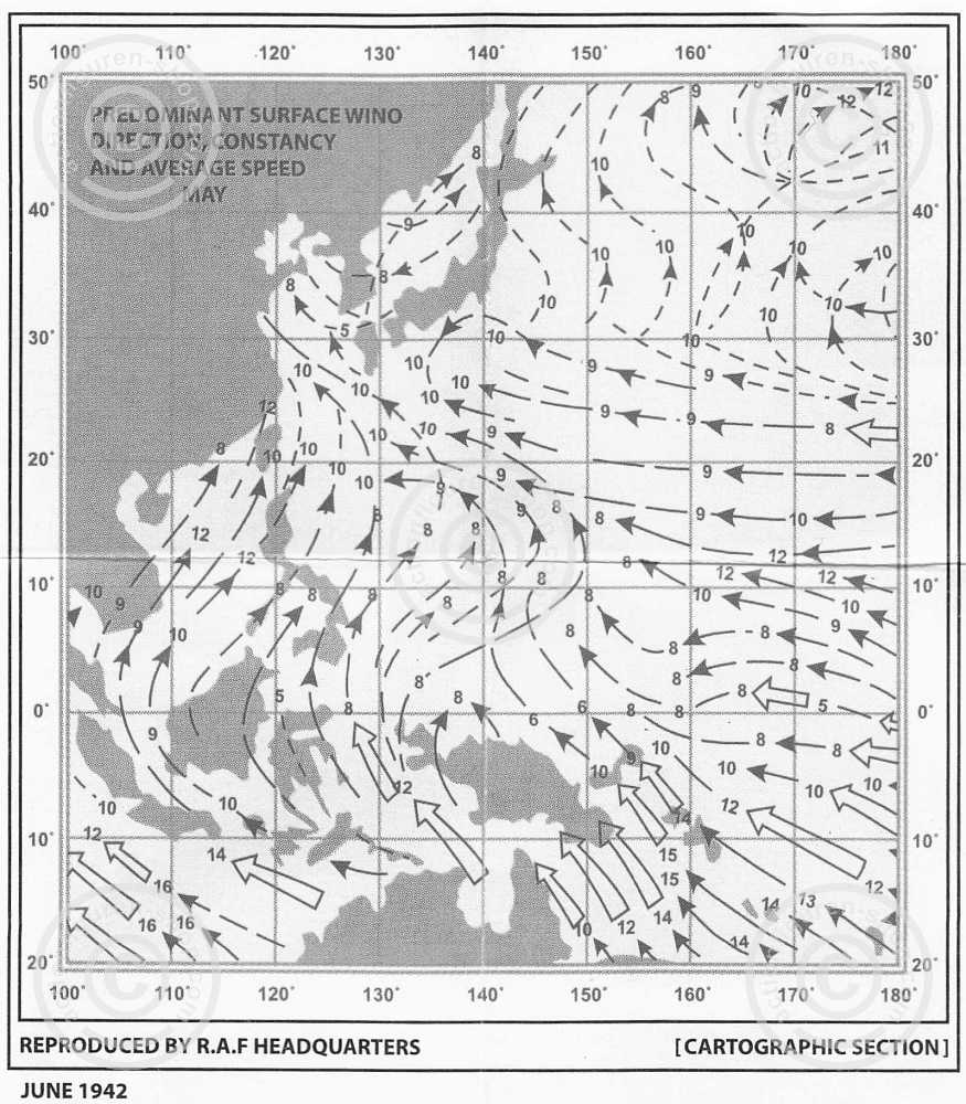 Landkarte RAF WW-II - s/w