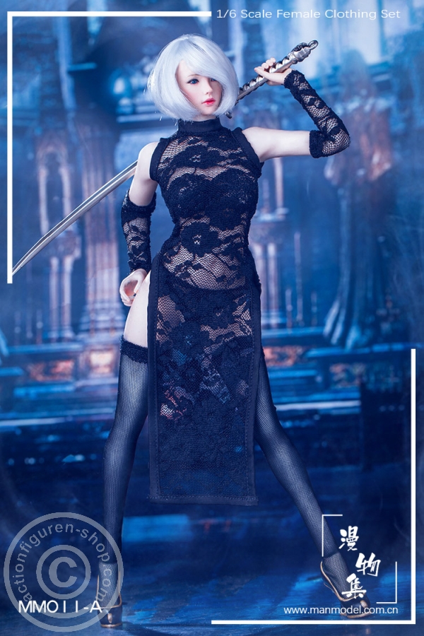 MaM11A-07jY2PQfYf9GcGY MISS Lace Cheongsam Set - schwarz