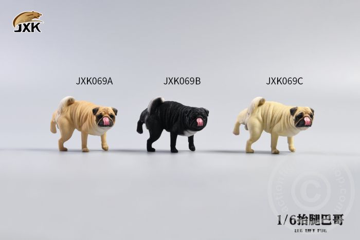 JXK069ABCDEF-01 Pug w/ Leg Lift & Diorama Platform