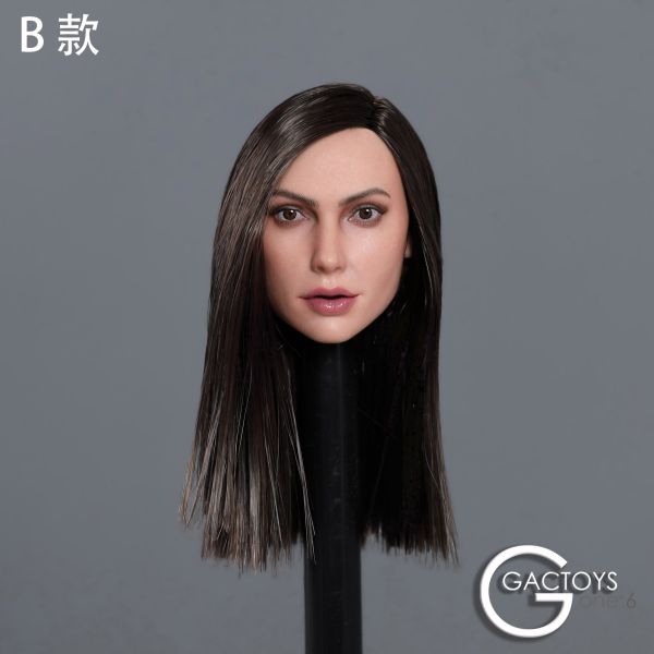 Female Head long straight black Hair