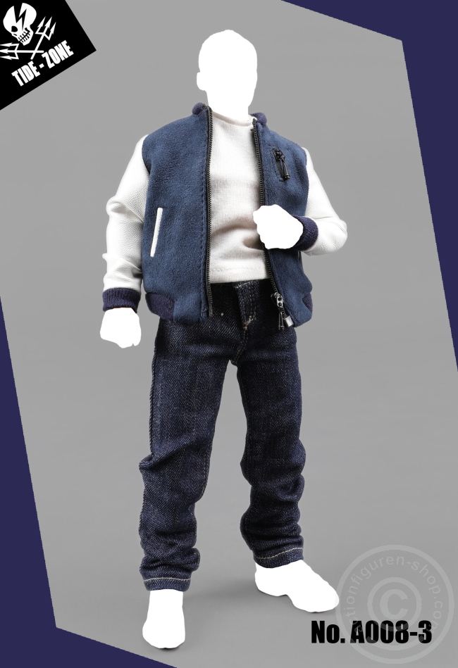 tiz-a008-3-031B933aL97LnvP Baseball Blouse Suit Set - blue