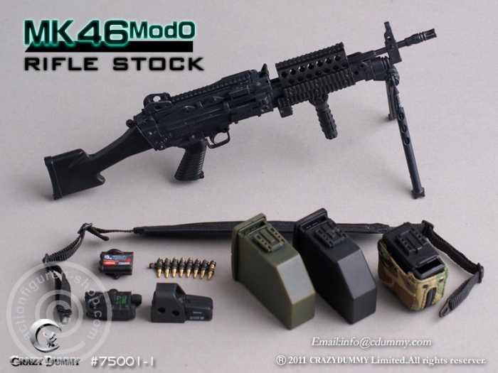 MK46MOD0-rifle stock - black