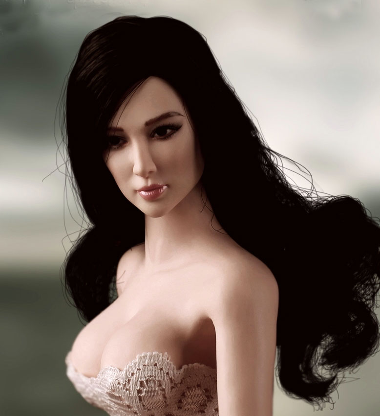 Kopf mit Schwarzen Haaren