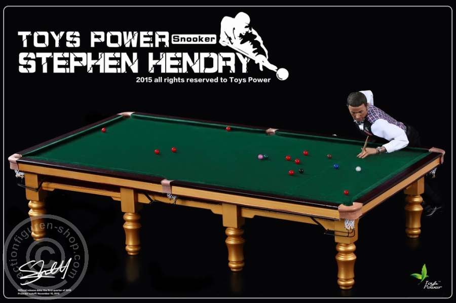 Snooker Player Hendry with Snooker Table