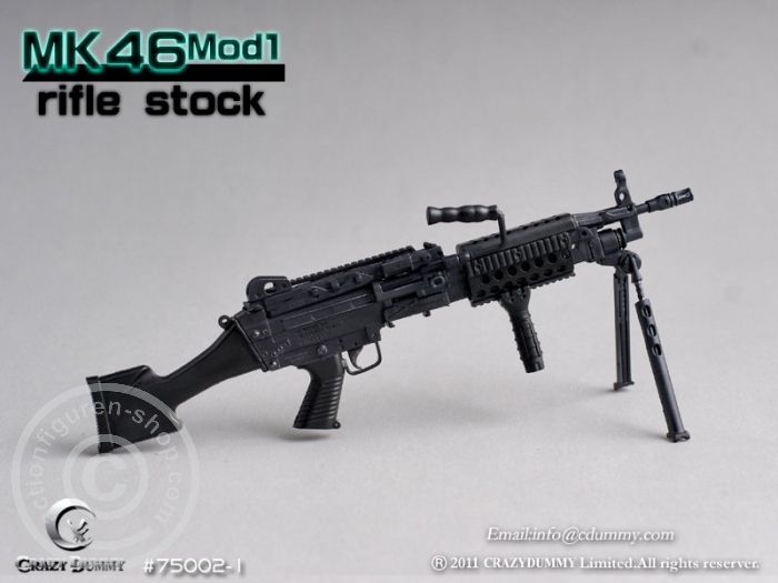 MK46MOD1-rifle stock - black