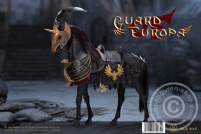 PTALS013-01 Eagle Knight Guard Black Armor Horse