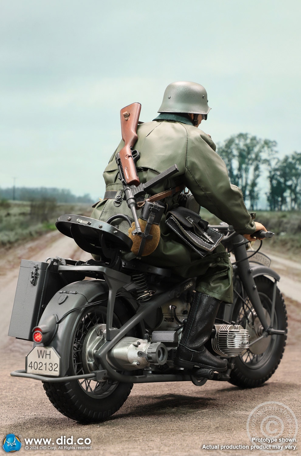 German Zündapp KS 750 Motorcycle with sidecar (Grey) - in 1/6 scale
