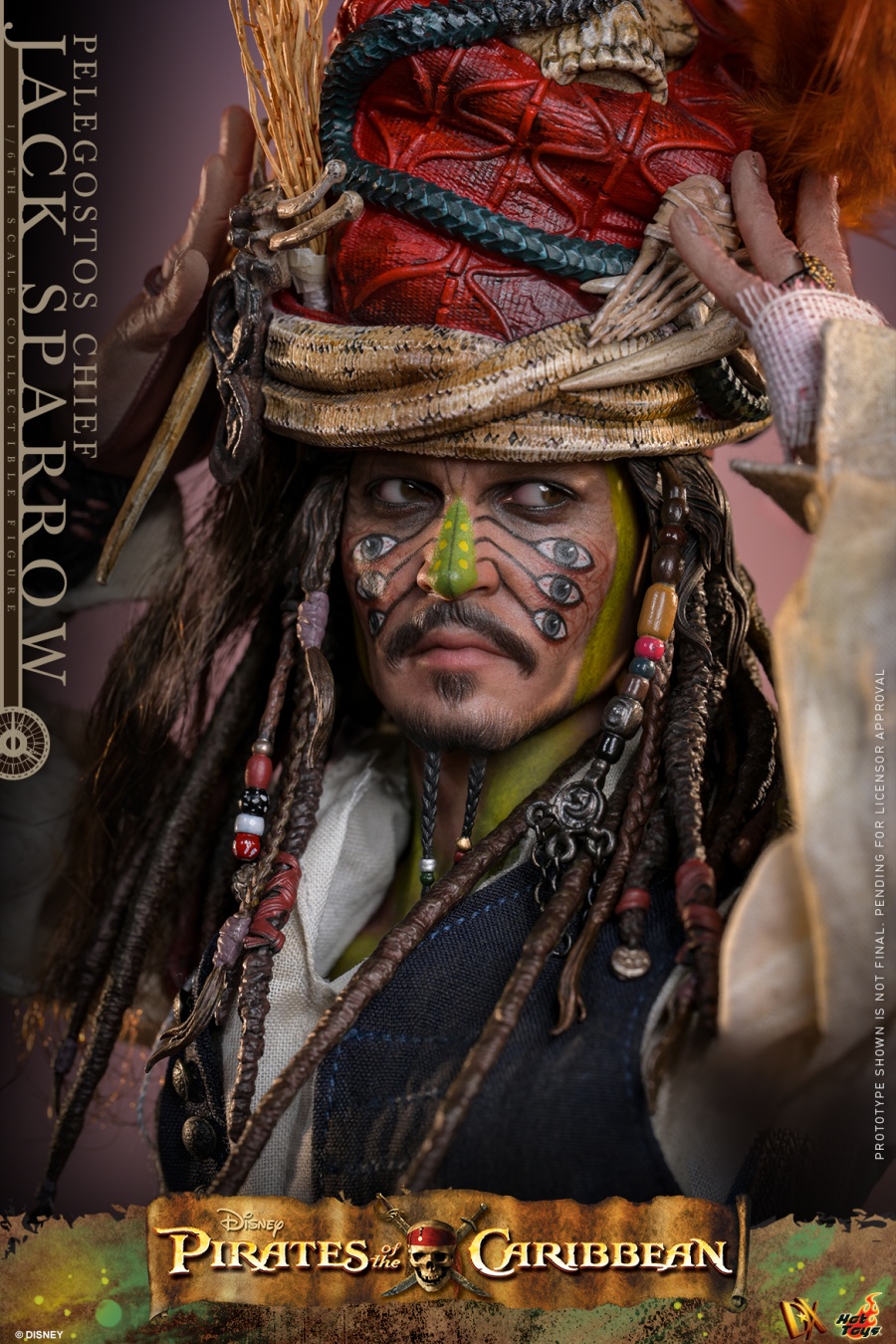Pirates of the Caribbean: Dead Man's Chest - Pelegostos Chief Jack Sparrow - DX48 - in 1/6 scale
