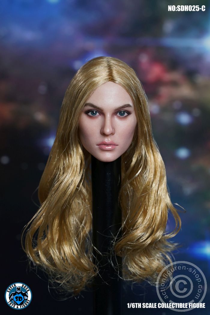 Female Head - long blonde Hair
