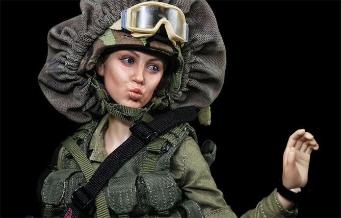 Kopf - weiblich - weiß - fröhlich