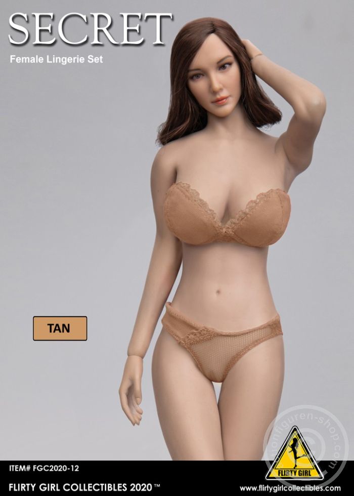 Strapless Bra and Panty Set - tan