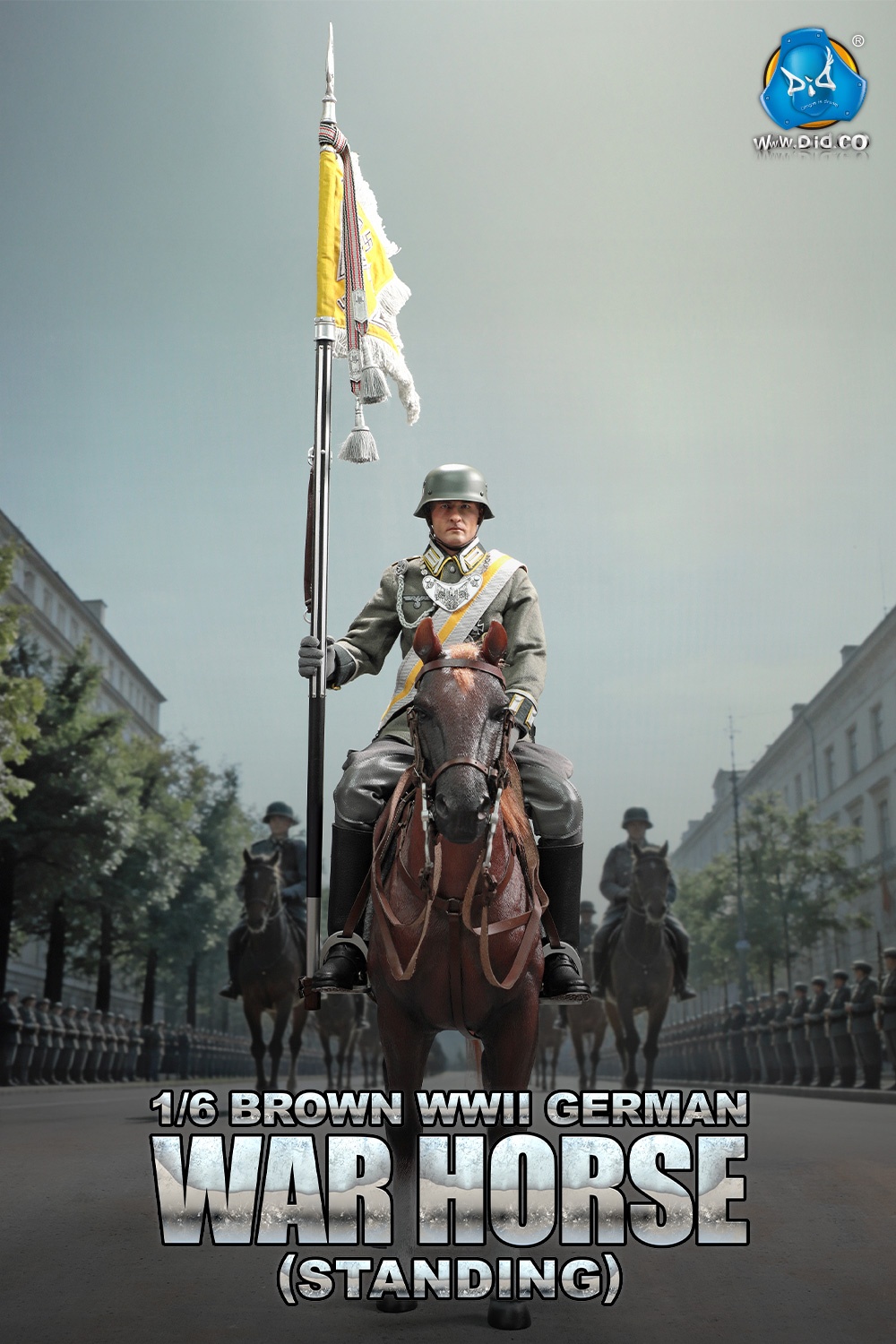 German WWII Brown War Horse (Standing) - in 1/6 scale