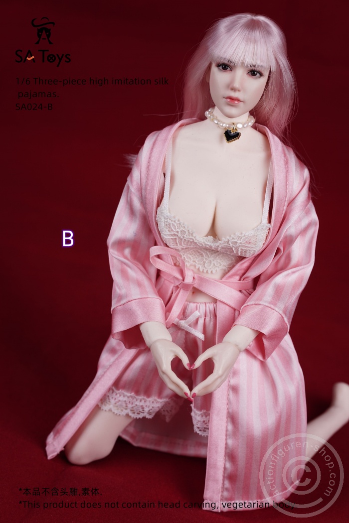 Female Night Pyjama Sleep Set - pink