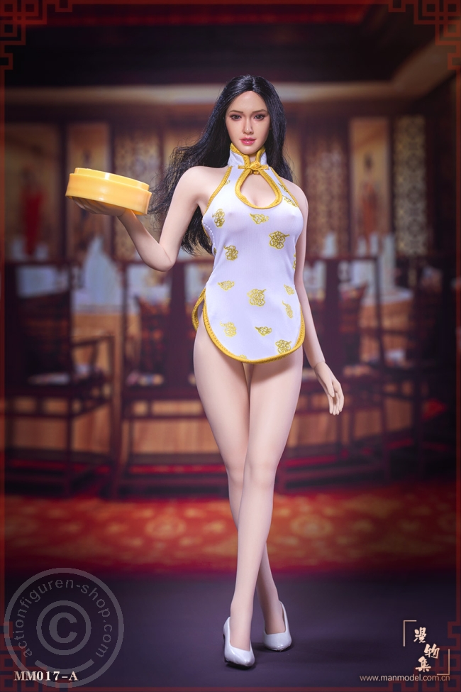 Chinese Restaurant Waitress Short Cheongsam - A